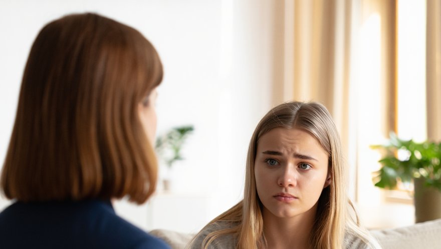 Прием у врача Девушка на приеме у врача